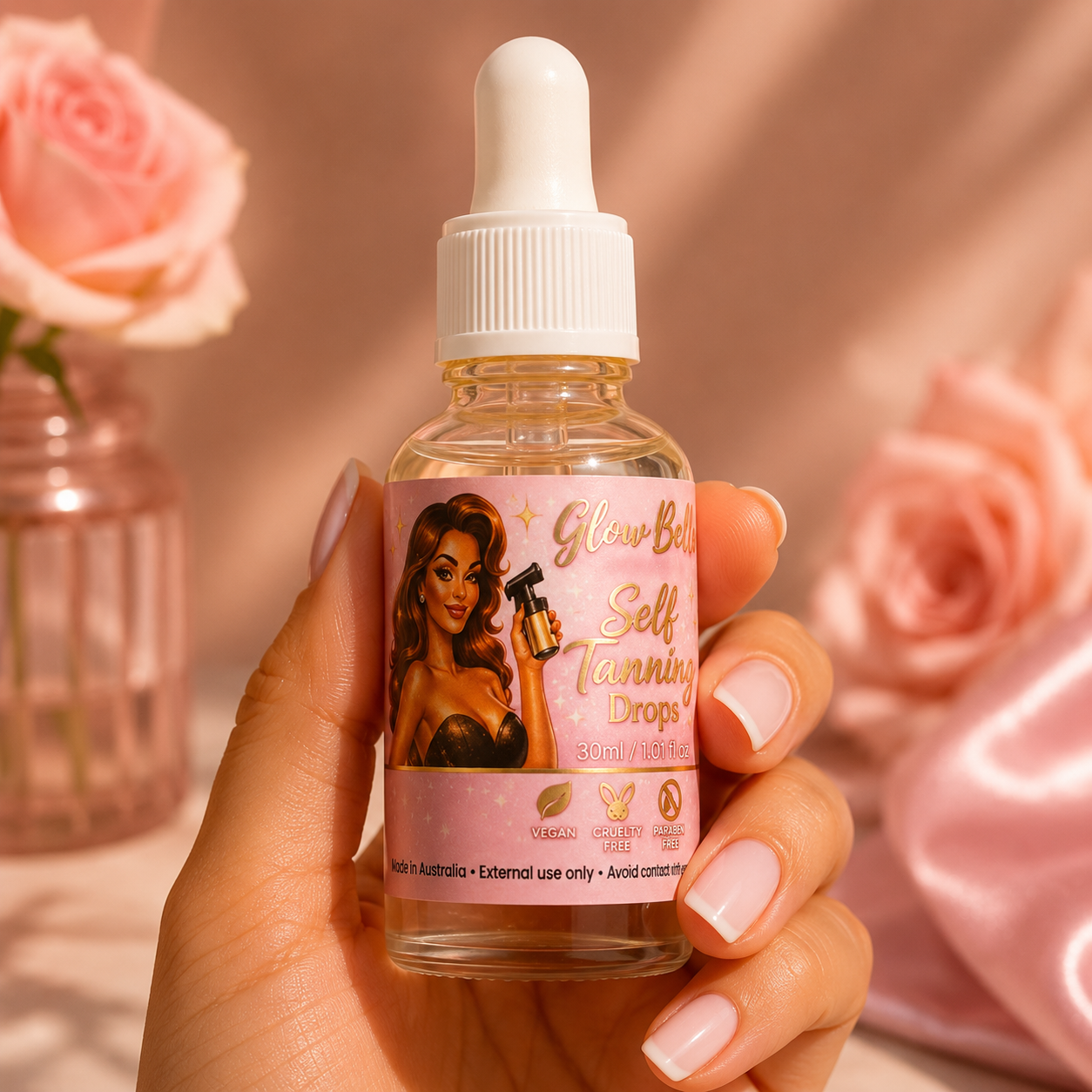 Glow Belle Self Tanning Drops 30ml | Made in Australia